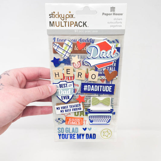 Paper House Dad Stickers
