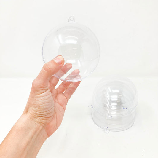 Snap Together Plastic Ball Ornaments