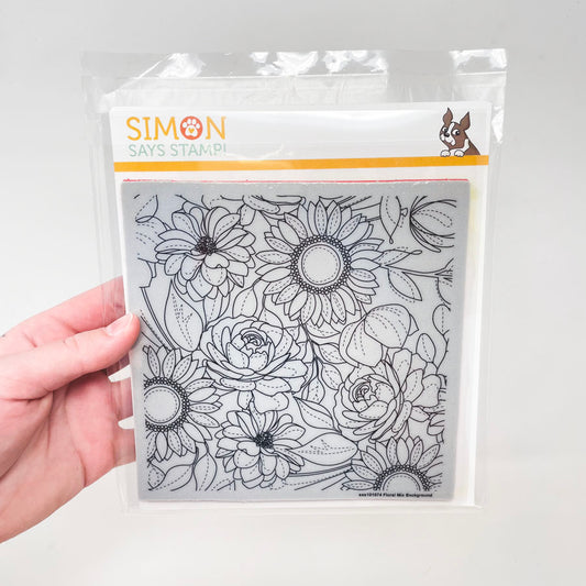 Floral Mix Background - Simon Says Stamp Cling Stamp