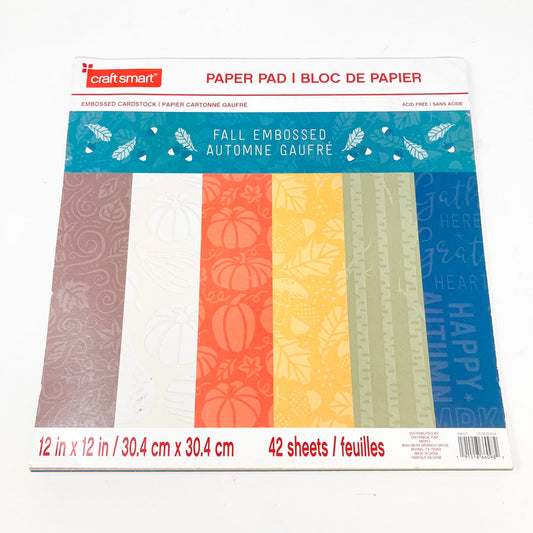 Fall Embossed - Craftsmart 12" x 12" Paper Pad