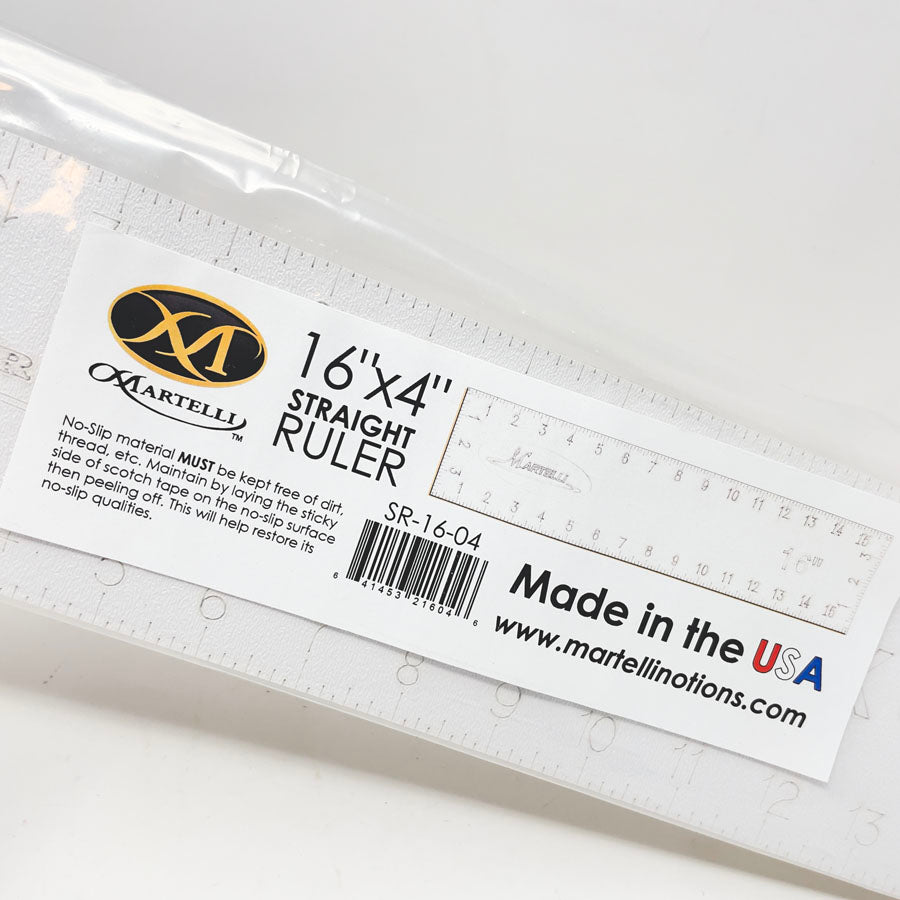 Martelli 16x4" Straight Ruler