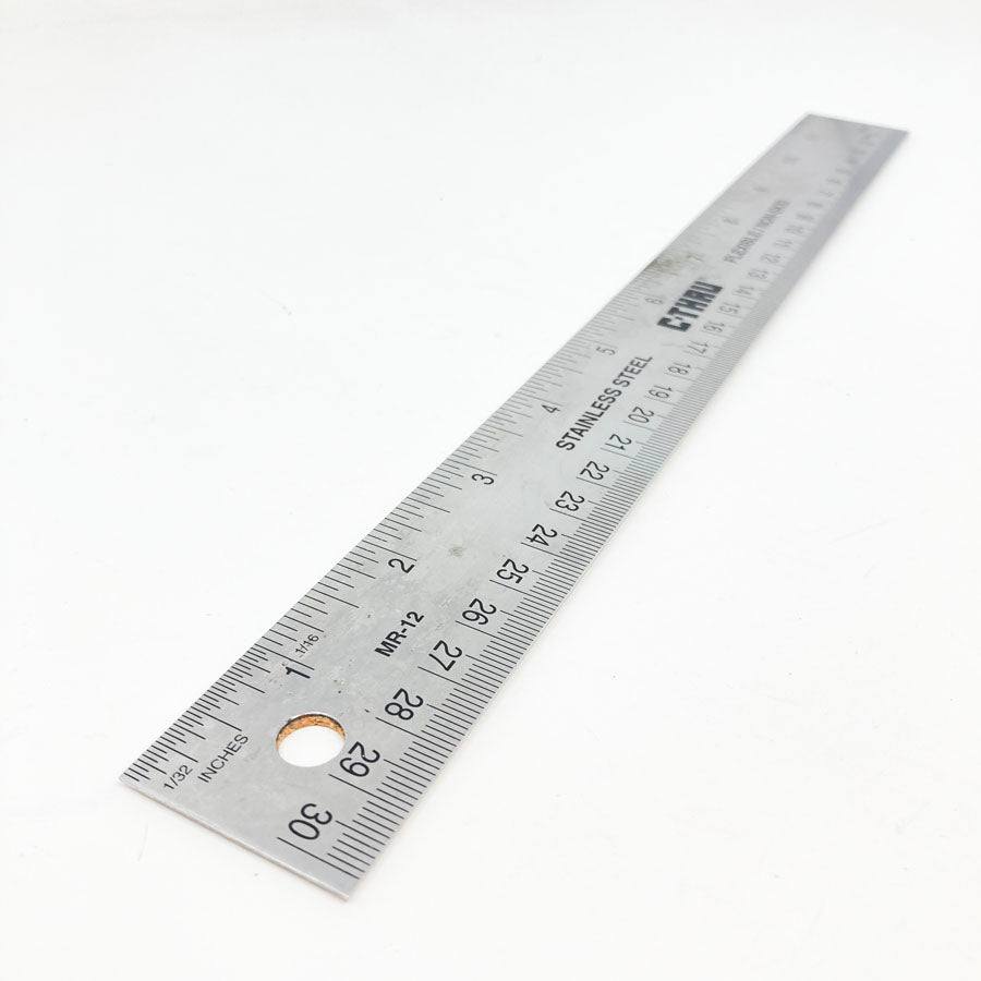 C-Thru 12" Stainless Steel Flexible-Non-Skid Ruler