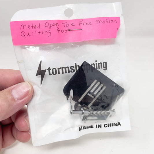 Metal Open Toe Free Motion Quilting Foot
