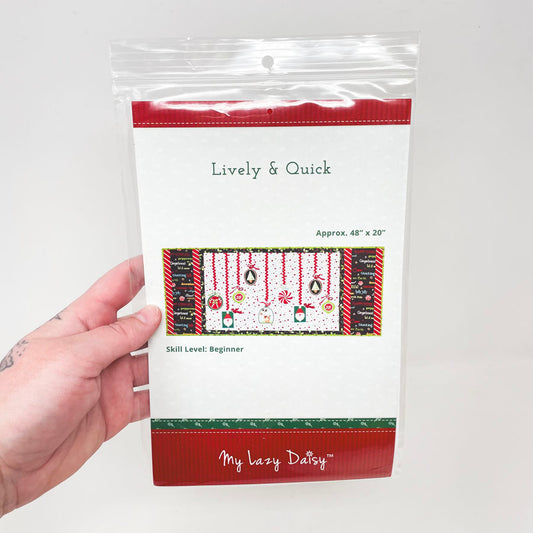Lively & Quick  Christmas Runner Quilt Pattern by My Lazy Daisy