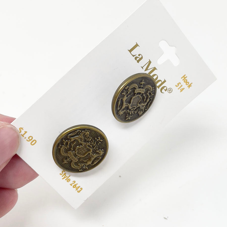 La Mode for Concord House- Crest design buttons-various sizes