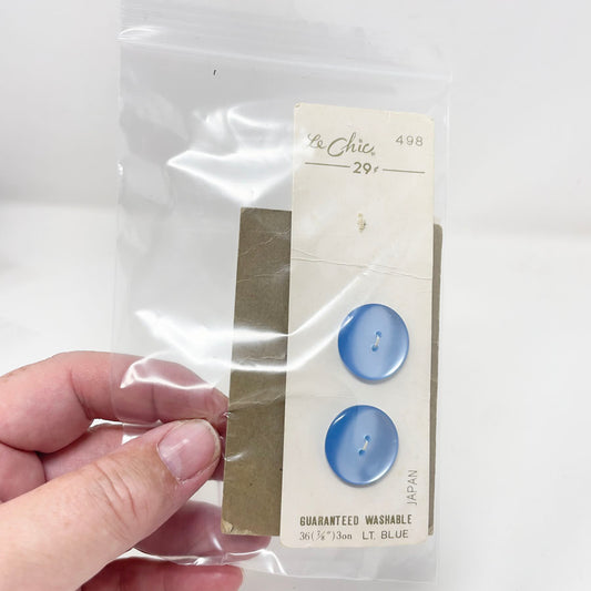 Blue assorted bag of buttons