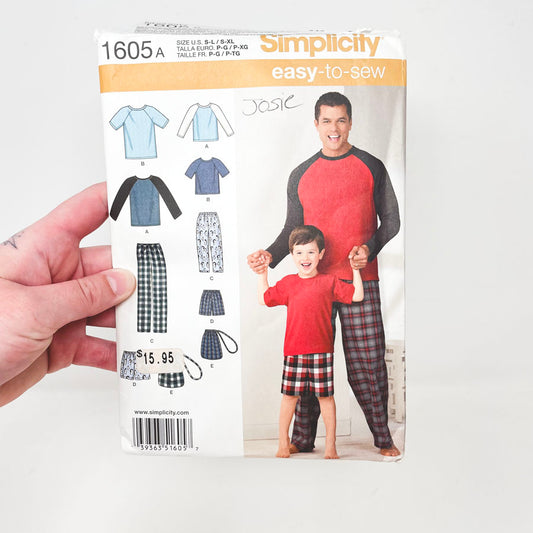 Simplicity 1605 Sewing Pattern - Pajamas (S-L/S-XL) - 2013