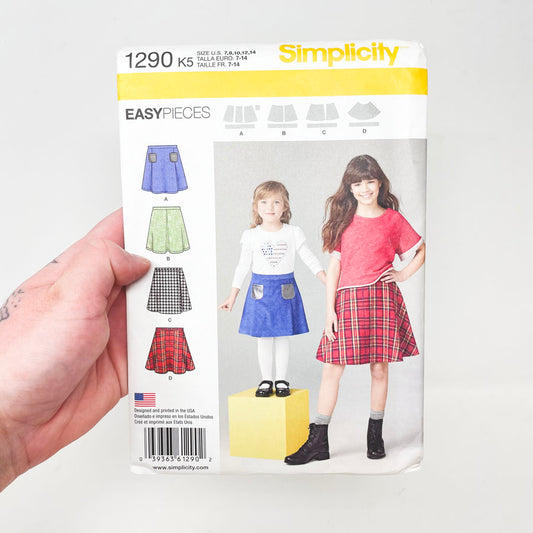 Simplicity 1290 Sewing Pattern - Child's and Girls' Set of Skirts
