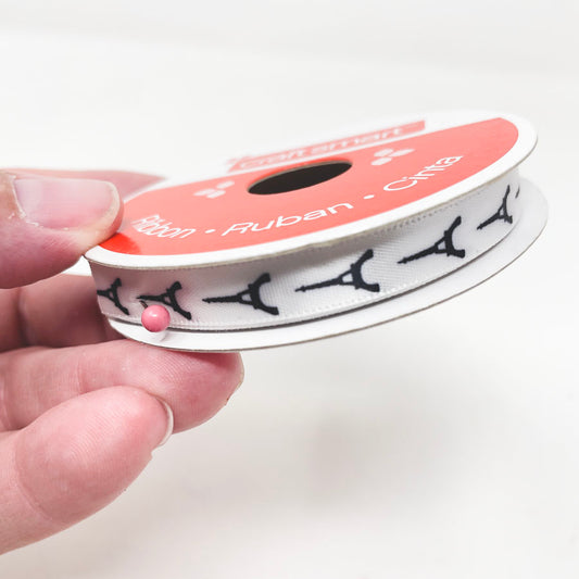 Craft Smart- Eiffel Tower Satin Ribbon