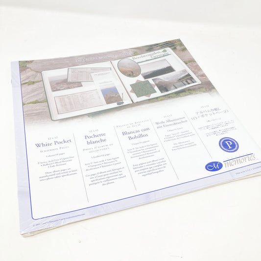 Creative Memories White Pocket Scrapbook Pages 12" x 12"