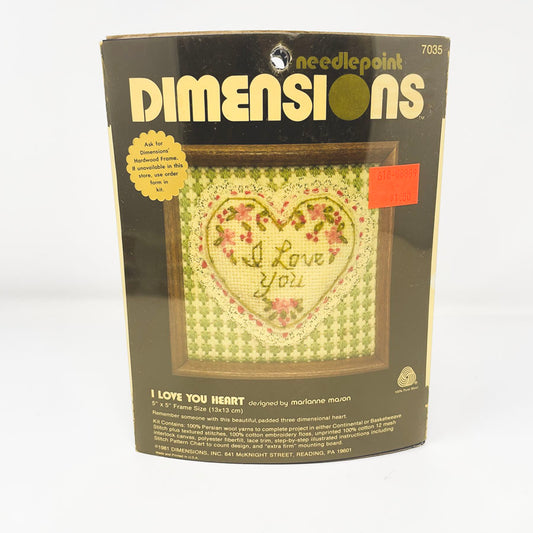 I Love You Heart Needlepoint Kit - Dimensions