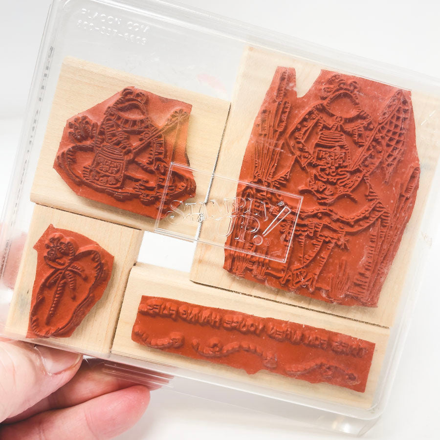 Frogs and Flies Wood Stamps by Stampin' Up