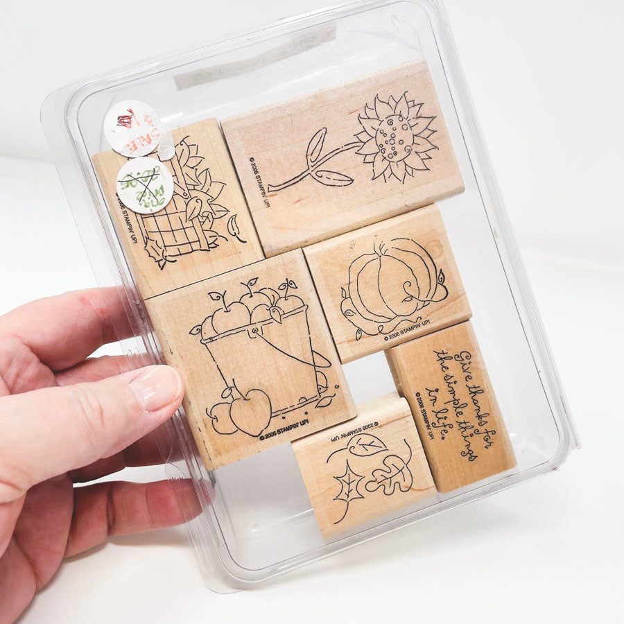 Give Thanks Wood Stamps by Stampin' Up