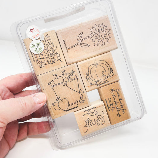 Give Thanks Wood Stamps by Stampin' Up