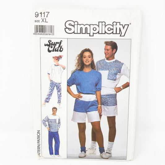 1980s Simplicity Sporty Set Sewing Pattern 9117 - Size XL
