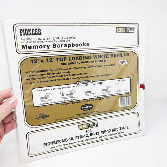 Pioneer Memory Scrapbook Top Load Refill Sheets 12" x 12"