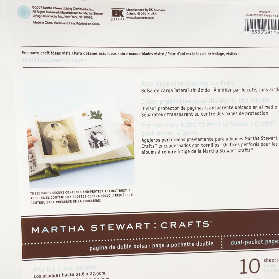 Martha Stewart Scrapbook Refill Sheets 11" x 8.5"