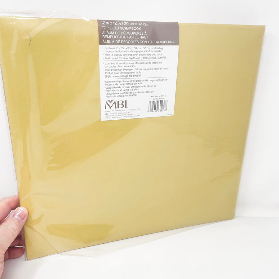 12" MBI Gold Metallic/Sparkle Scrapbook