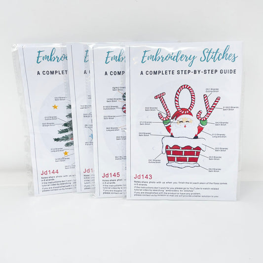 Embroidery Stitches Christmas Themed Kits