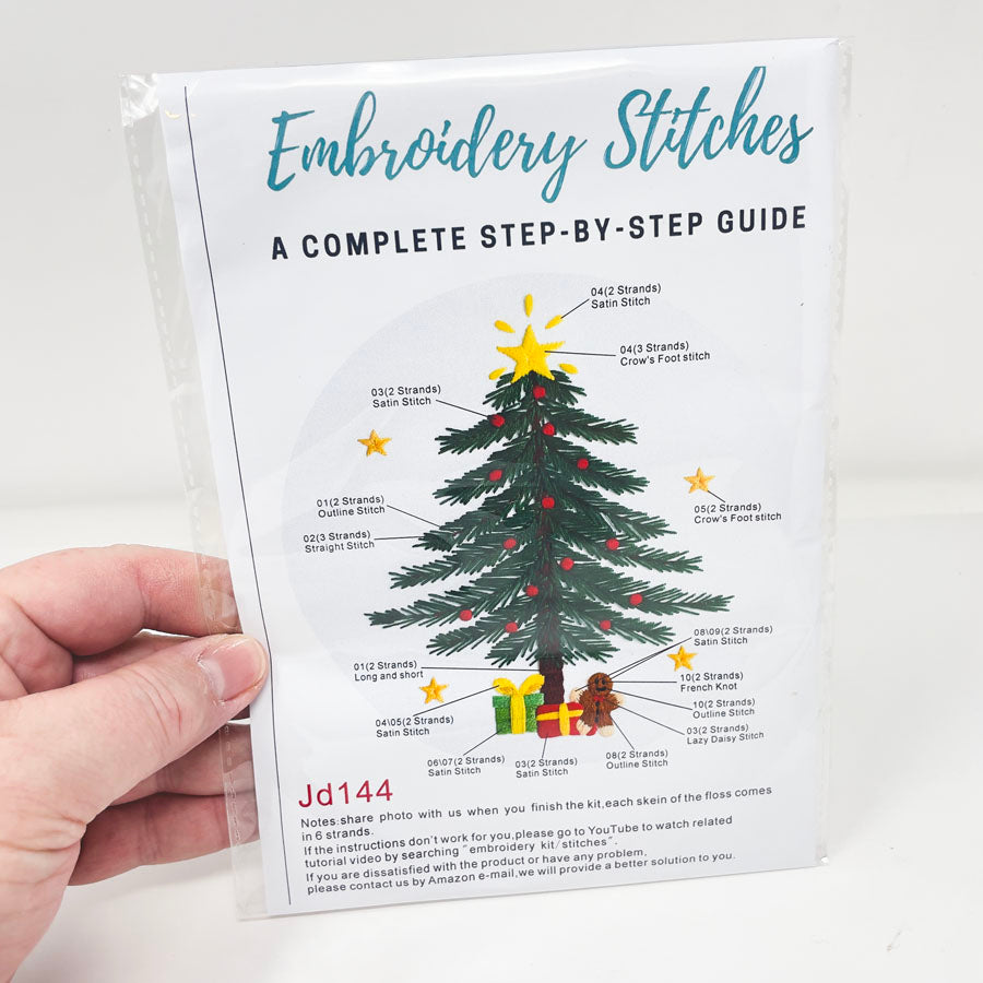 Embroidery Stitches Christmas Themed Kits