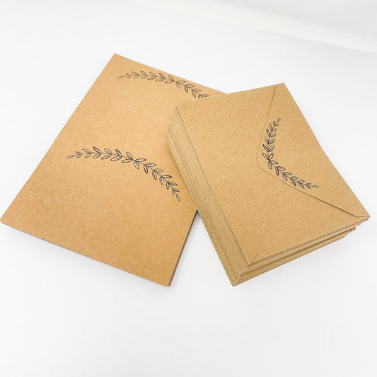 Kraft Paper Perforated Cards and Envelopes
