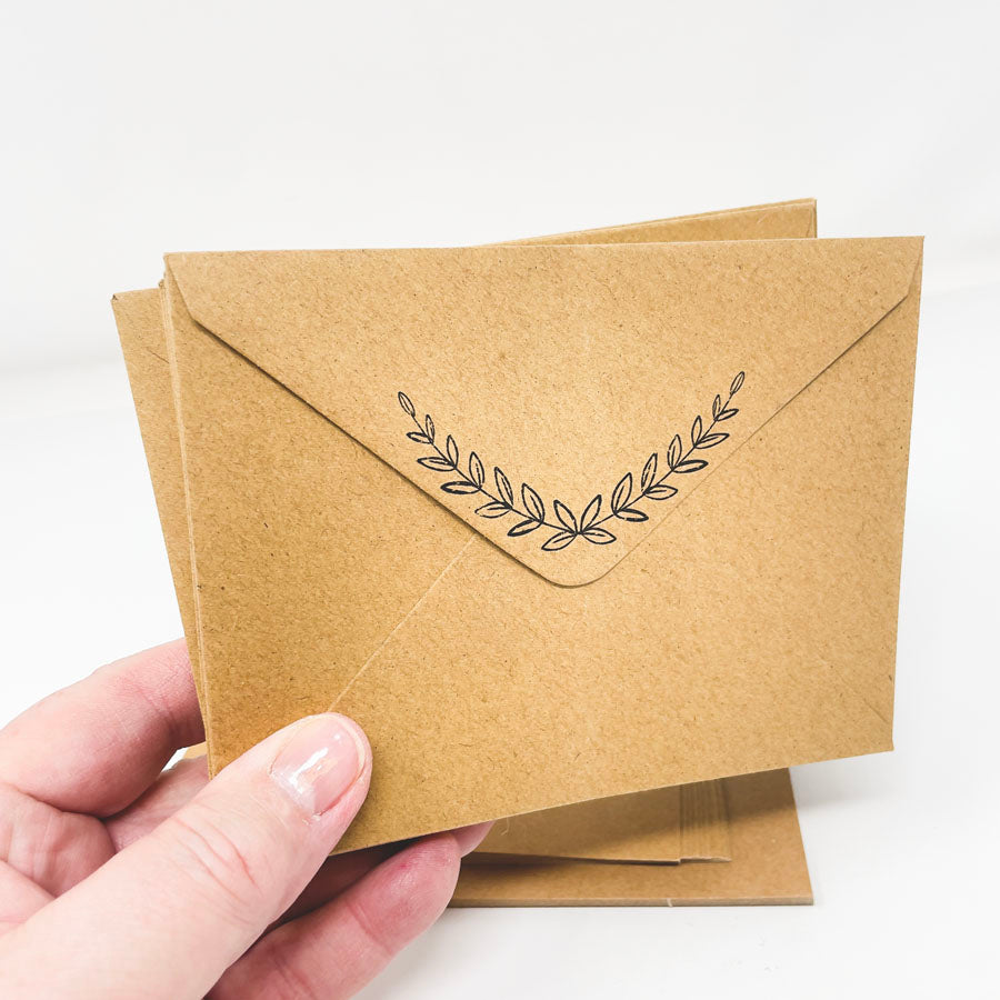 Kraft Paper Perforated Cards and Envelopes