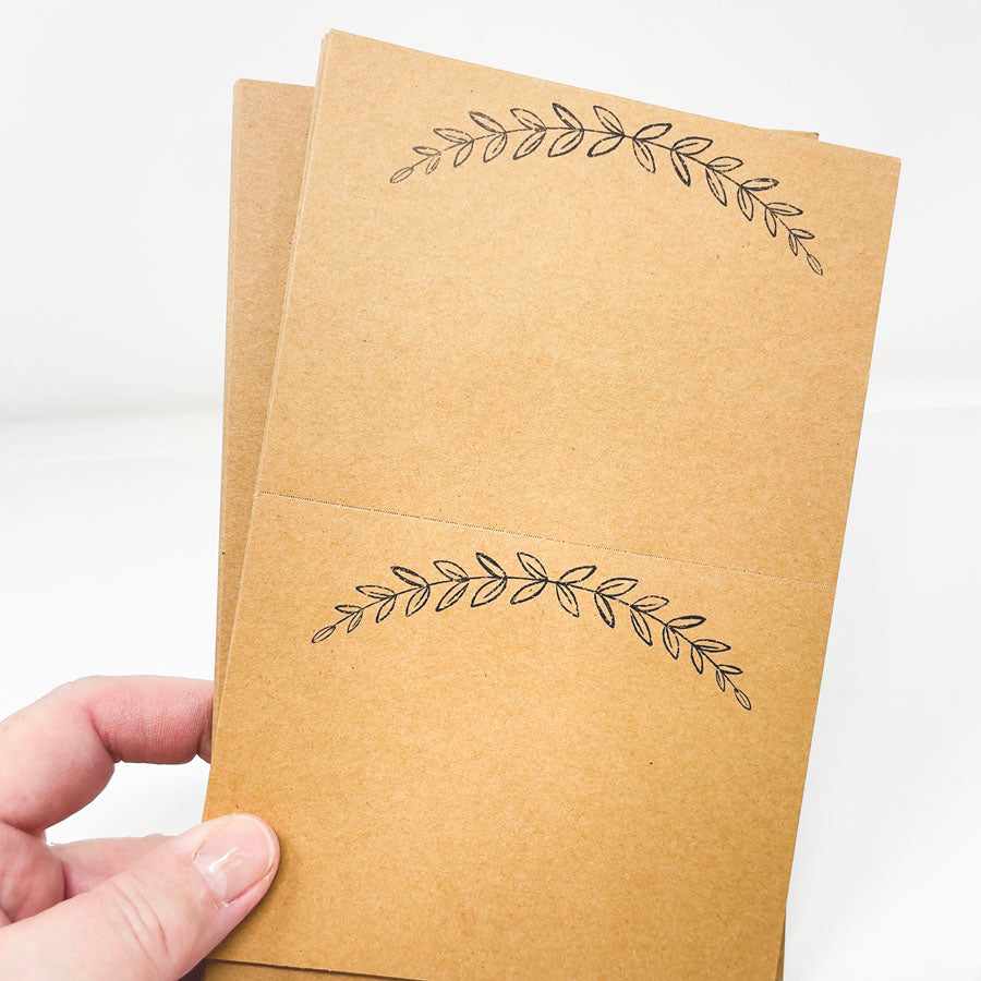 Kraft Paper Perforated Cards and Envelopes