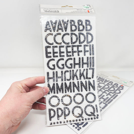 Thickers Black Glitter Alphabet Stickers (1)