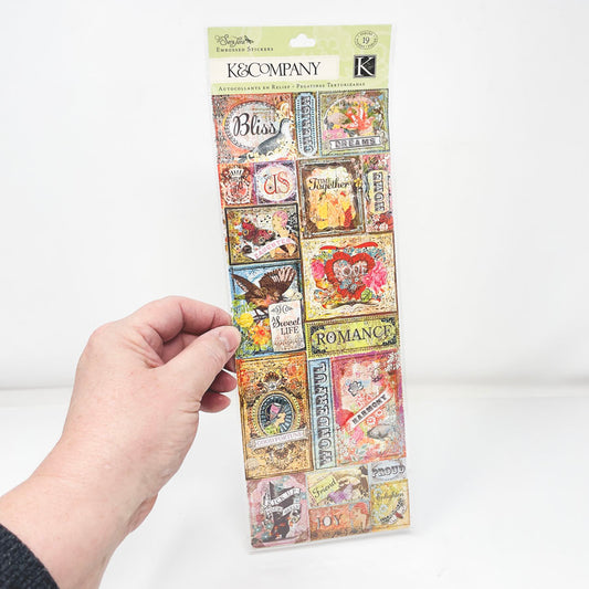 K&Co Romance Embossed Stickers