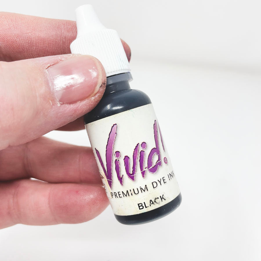 Black Vivid Stamp Pad Re-Inker