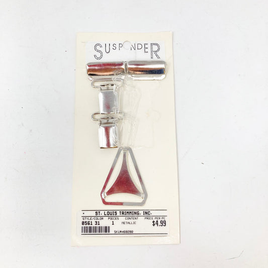St Louis Trimming Inc Suspender Clips Silver