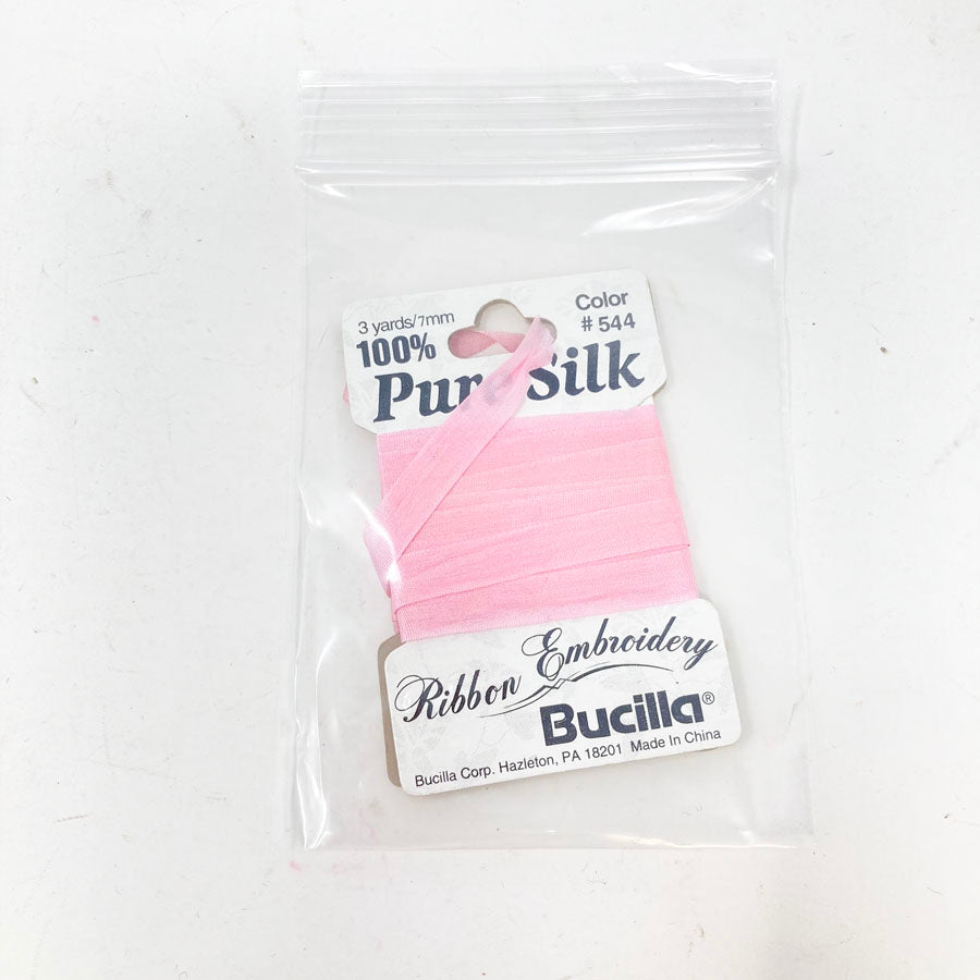 Pink Bucilla Pure Silk Embroidery Ribbon (2)