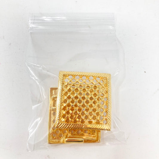 Gold Square Metal Buckle