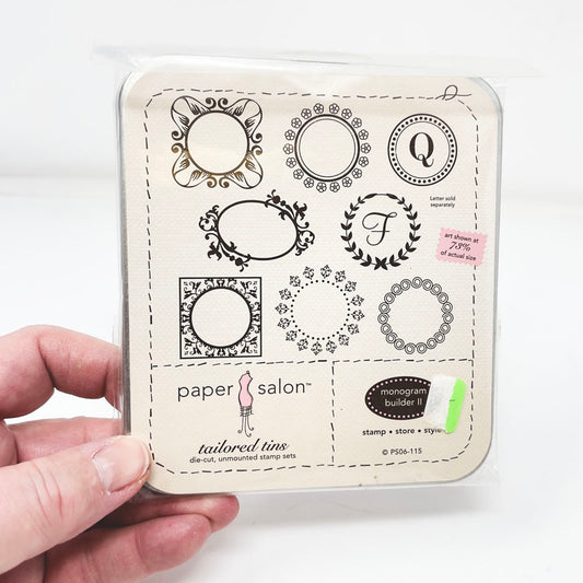 Paper Salon Monogram Builder II Rubber Stamps