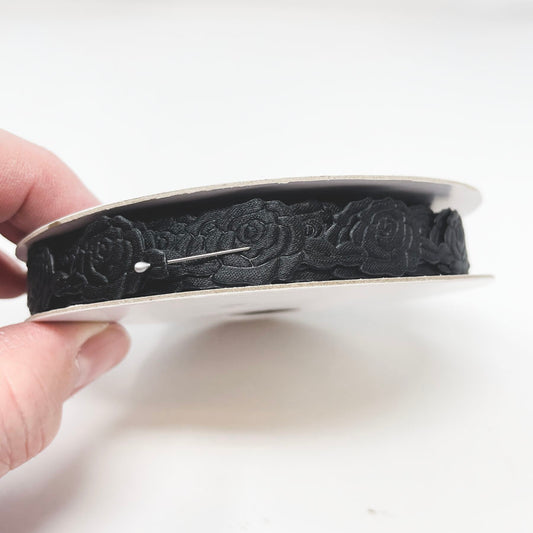 Black Rose Ribbon Spool
