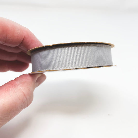 5/8" Gray Grosgrain Ribbon Spool