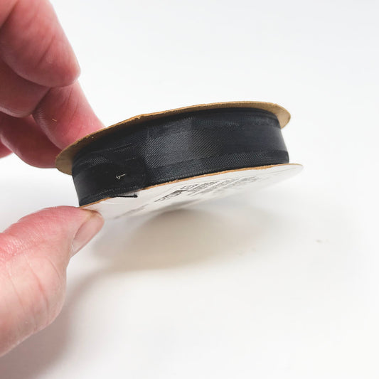 5/8" Black Center Stripe Ribbon Spool