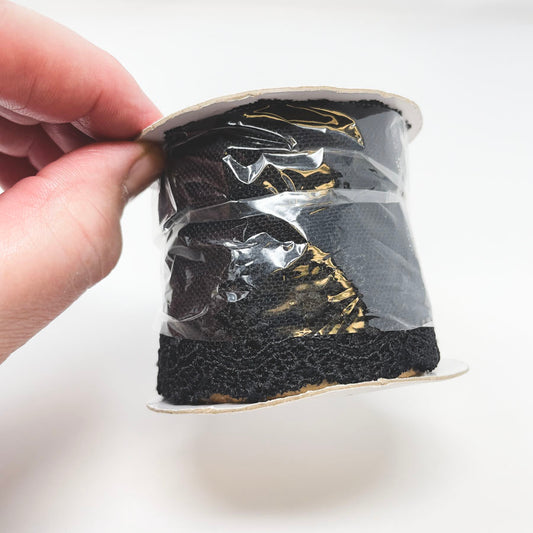 Simplicity Thick Black Lace Ribbon Spool