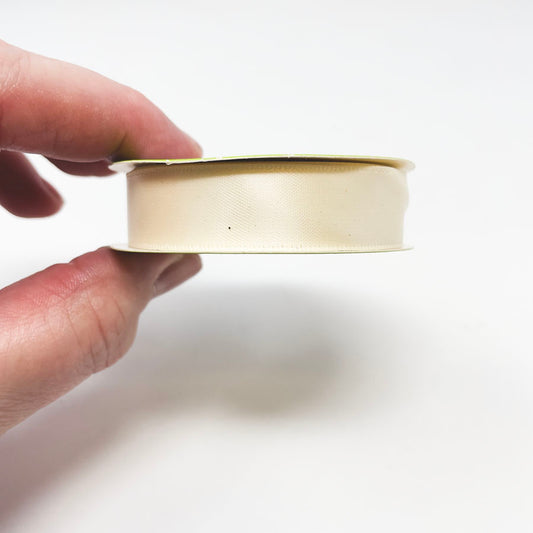Floral Garden Solid Cream Ribbon Spool
