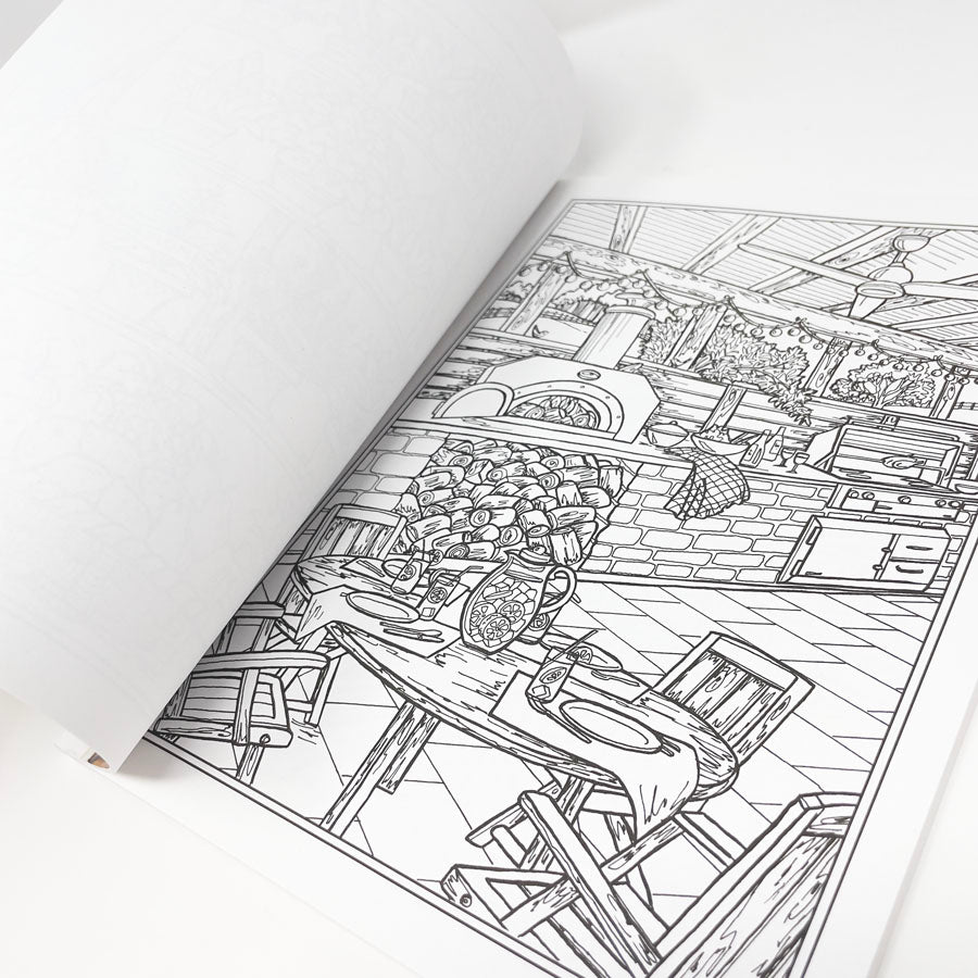 Country Kitchen Charm Coloring Book by Creative Haven