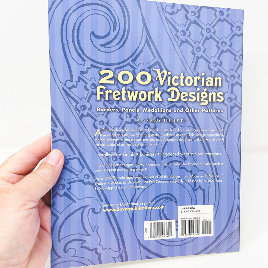 200 Victorian Fretwork Designs Book by A. Sanguineti