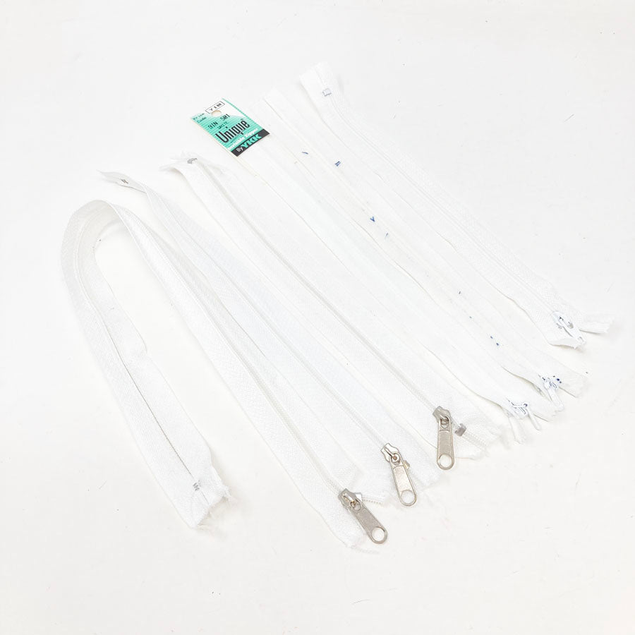 White Zipper- Variety Lengths