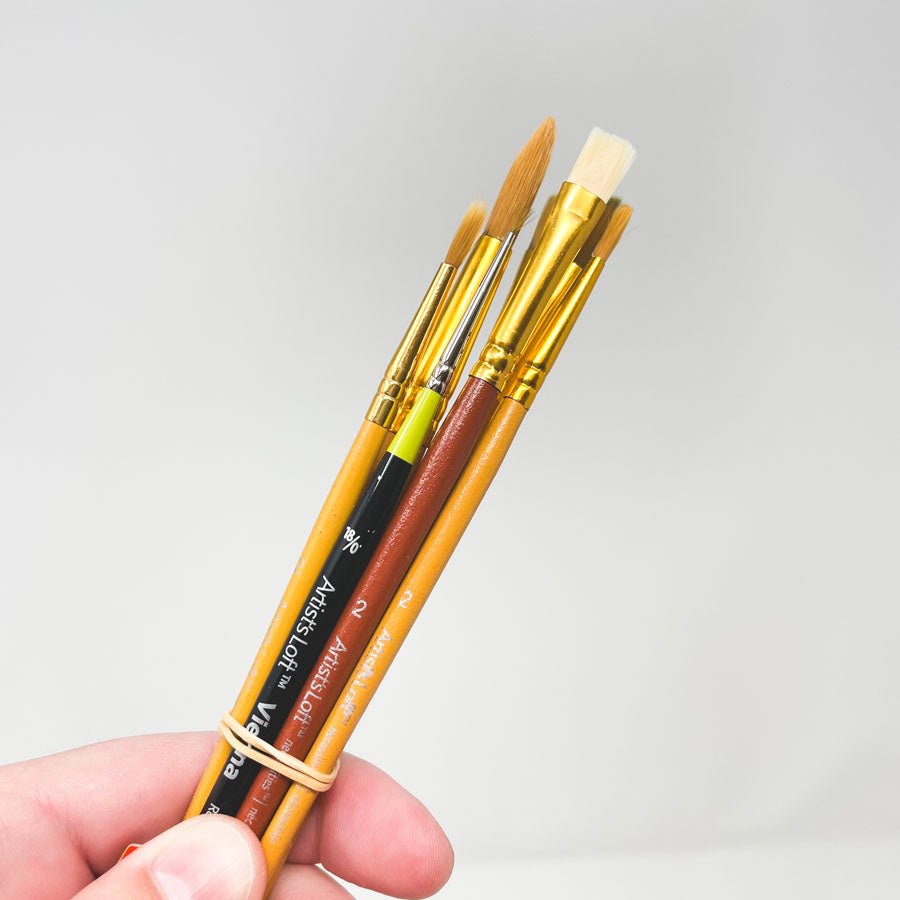 Watercolor & Acrylic Artist'sLoft Paintbrushes - 6 Pack