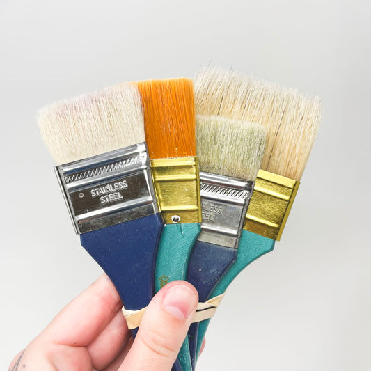 Flathead Craft Paintbrushes - 4 Pack
