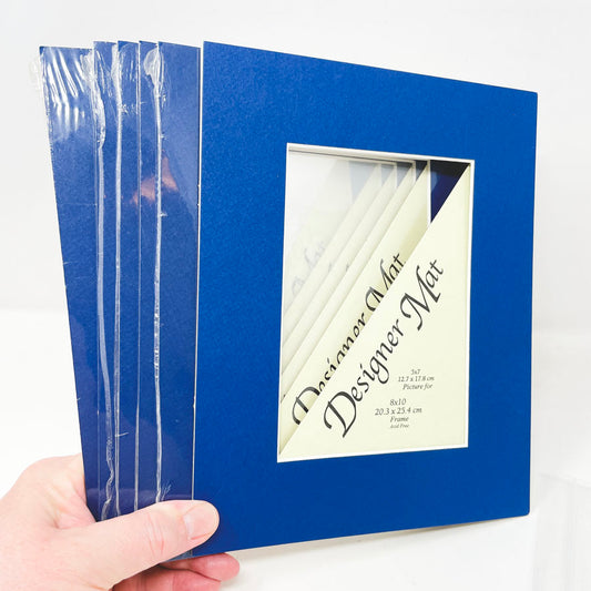 Bundle of Blue Framing Mats - 8" x 10" (5)