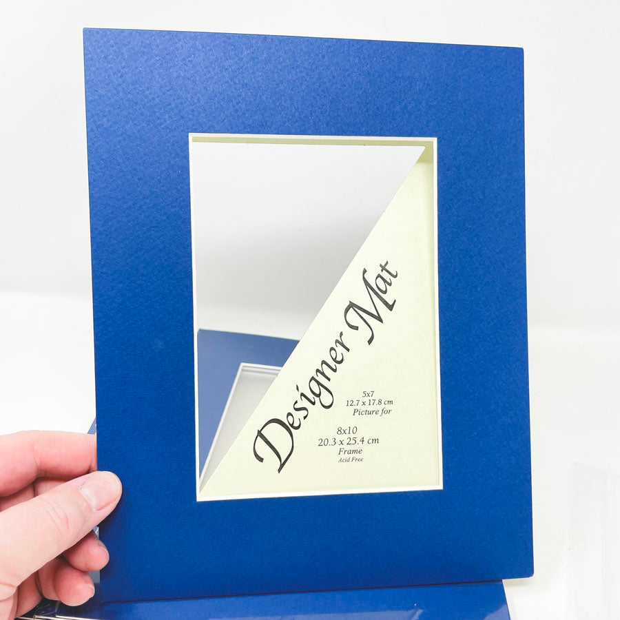 Bundle of Blue Framing Mats - 8" x 10" (5)