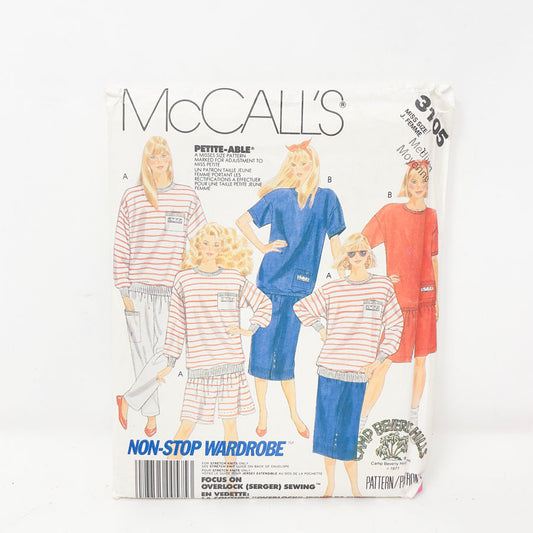 Vintage 198  McCalls Camp Beverly Hills Clothes - 3105 - Size Med