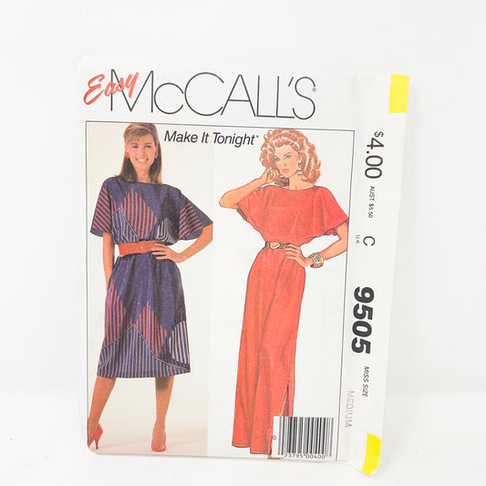 Vintage 1985 McCalls Dress - 9505 - Size Med