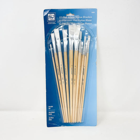 Loew-Cornell Flat White Nylon Brush Set