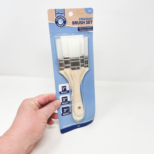 Art Pack Straight Brushes - 3 pk